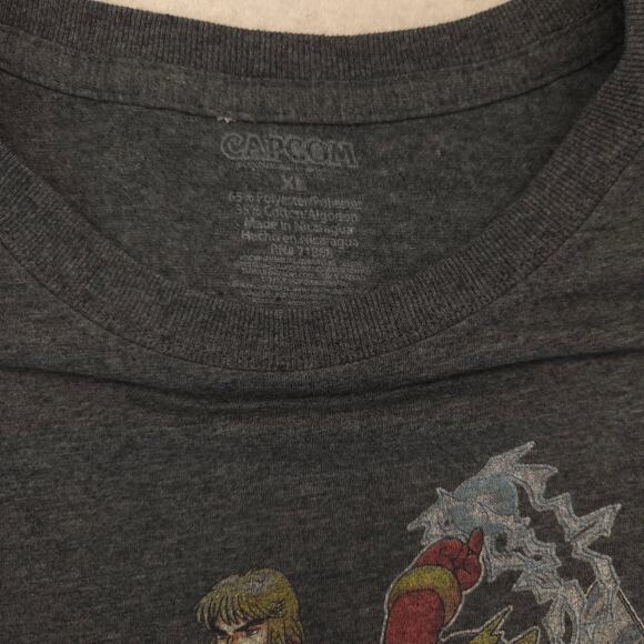 Capcom Mega Man Casual Short Sleeve Graphic T Shirt Adult Mens Size XL Gray - Picture 3 of 9